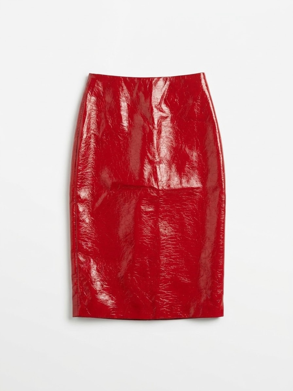 Sunday in Brooklyn Red Patent Pencil Skirt